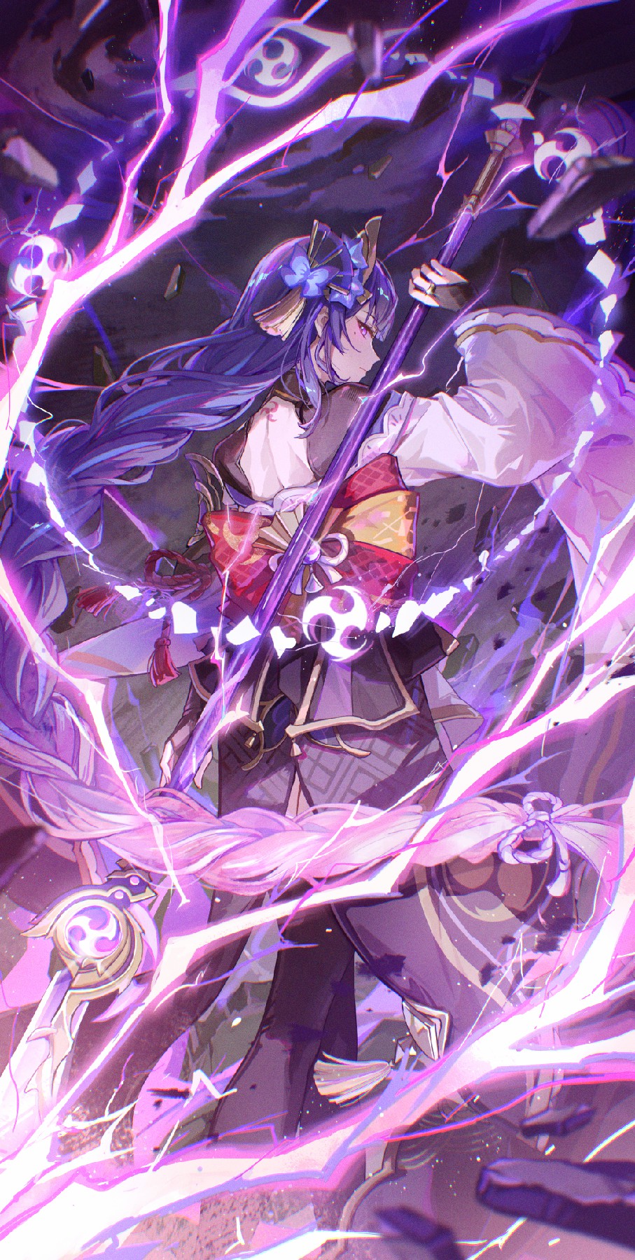 雷电之力下的绝美二次元角色