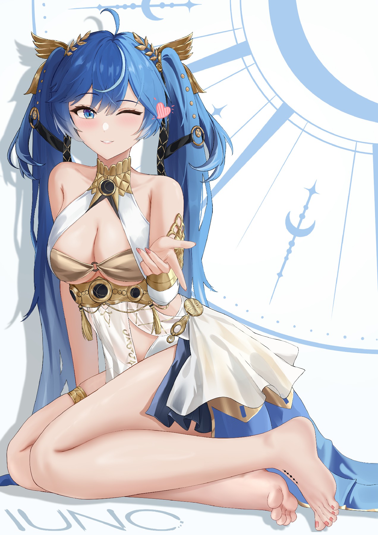 梦幻蓝发美少女的独特魅力