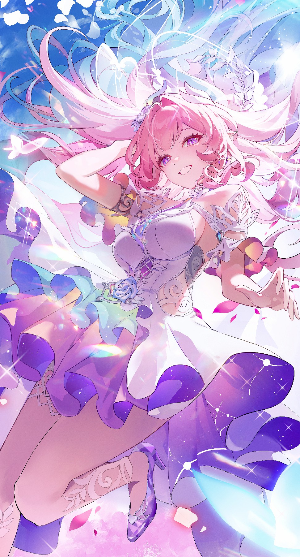 粉紫精灵少女的梦幻华服造型