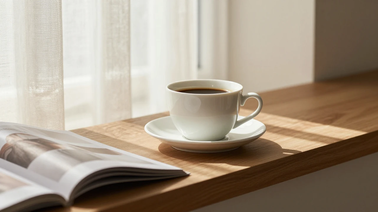 窗边咖啡与时尚的微妙联动