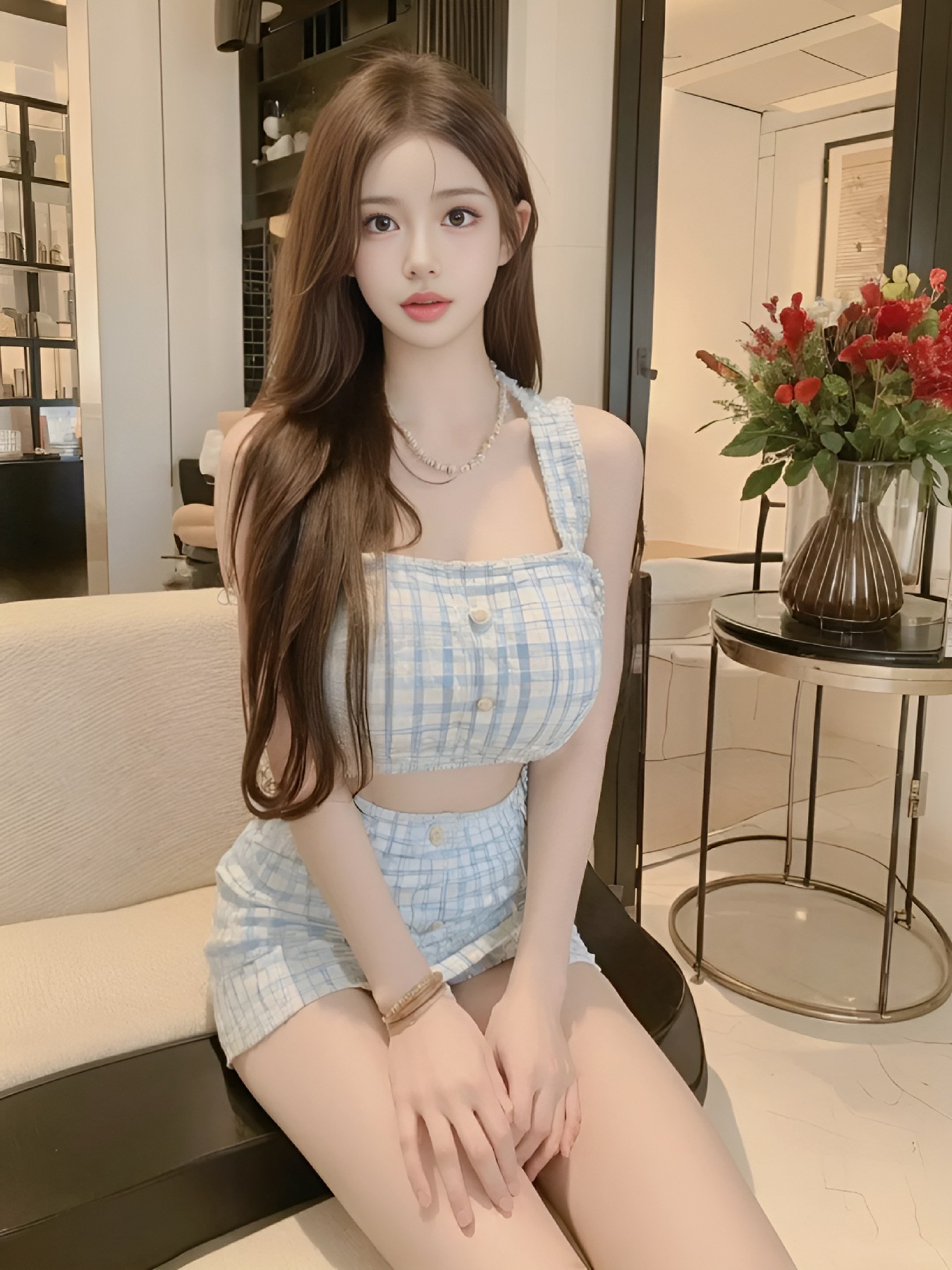 夏日清新格子套装 尽显元气少女感