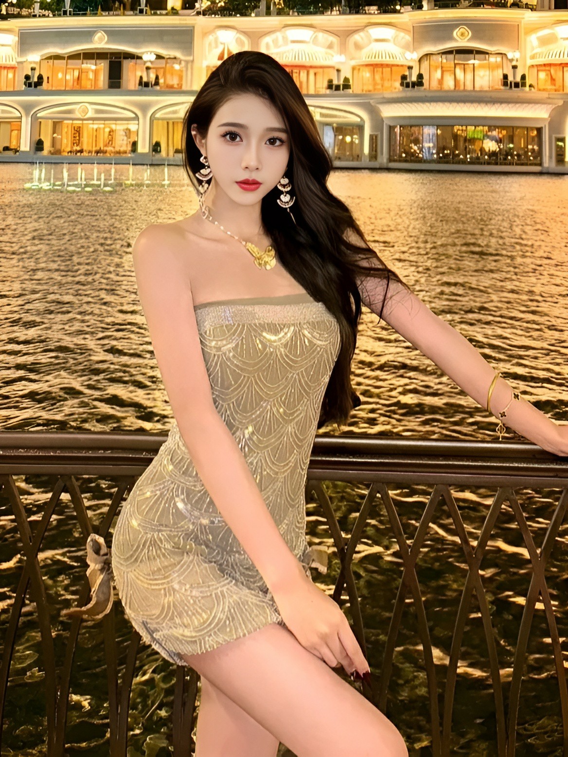 鎏金夜宴|水边氛围感大片