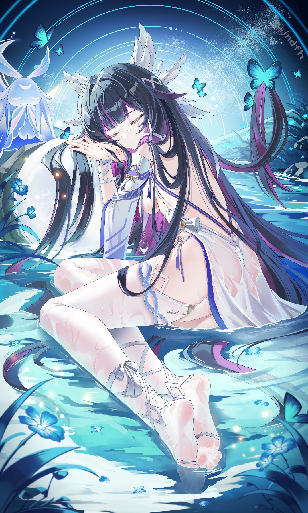 梦幻水中少女，绝美二次元插画