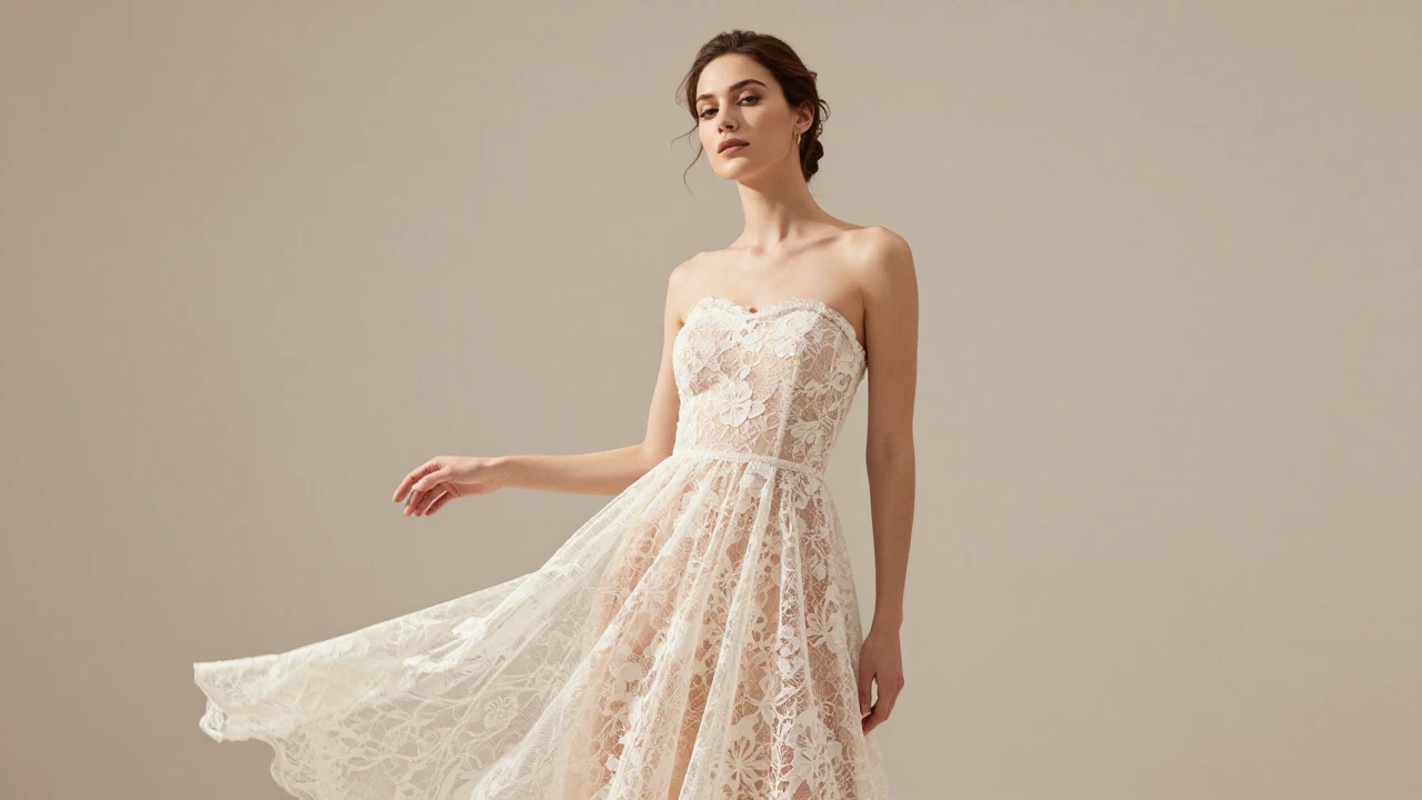 蕾丝抹胸裙怎么穿才不显俗气？