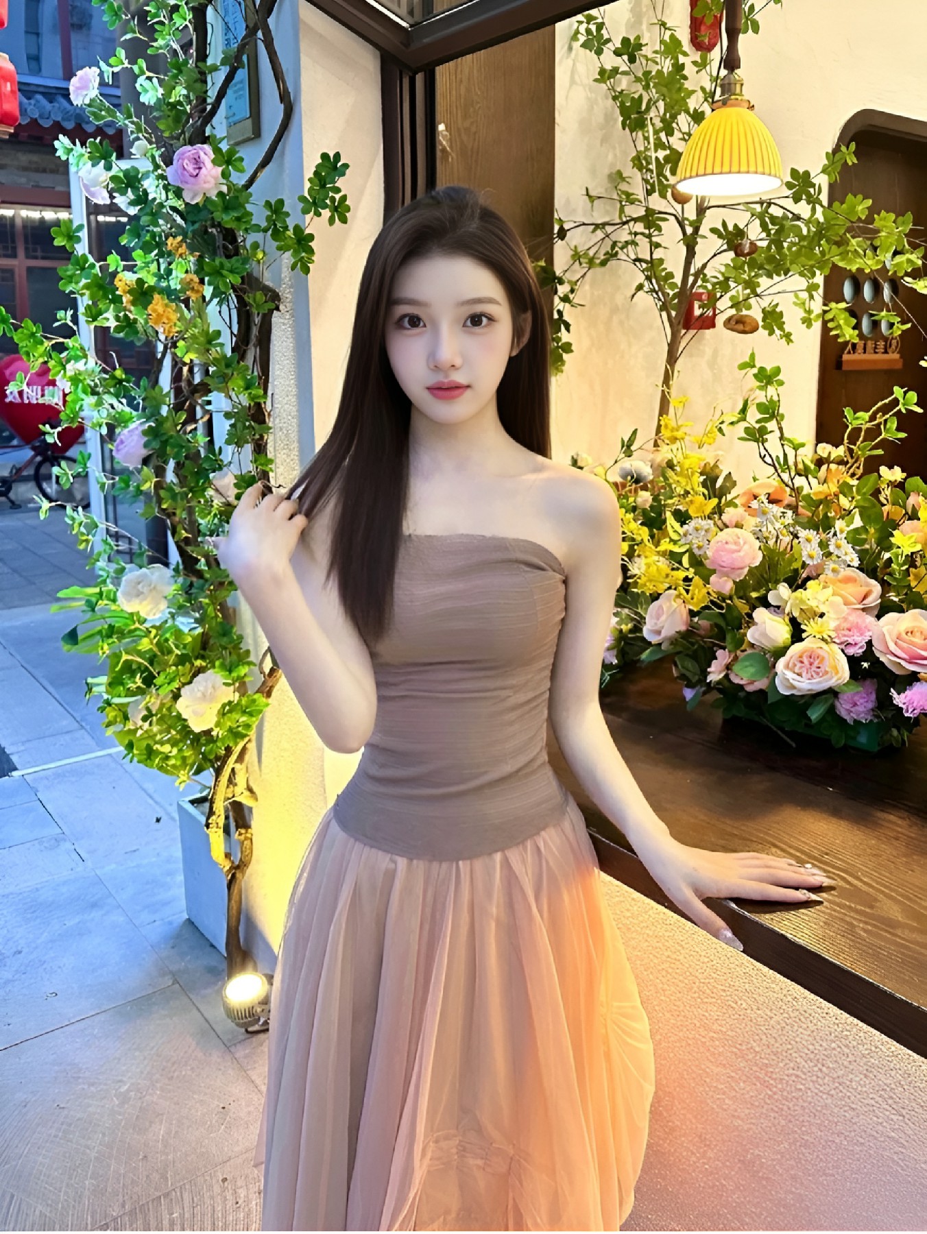 温柔抹胸纱裙 春日氛围感拉满