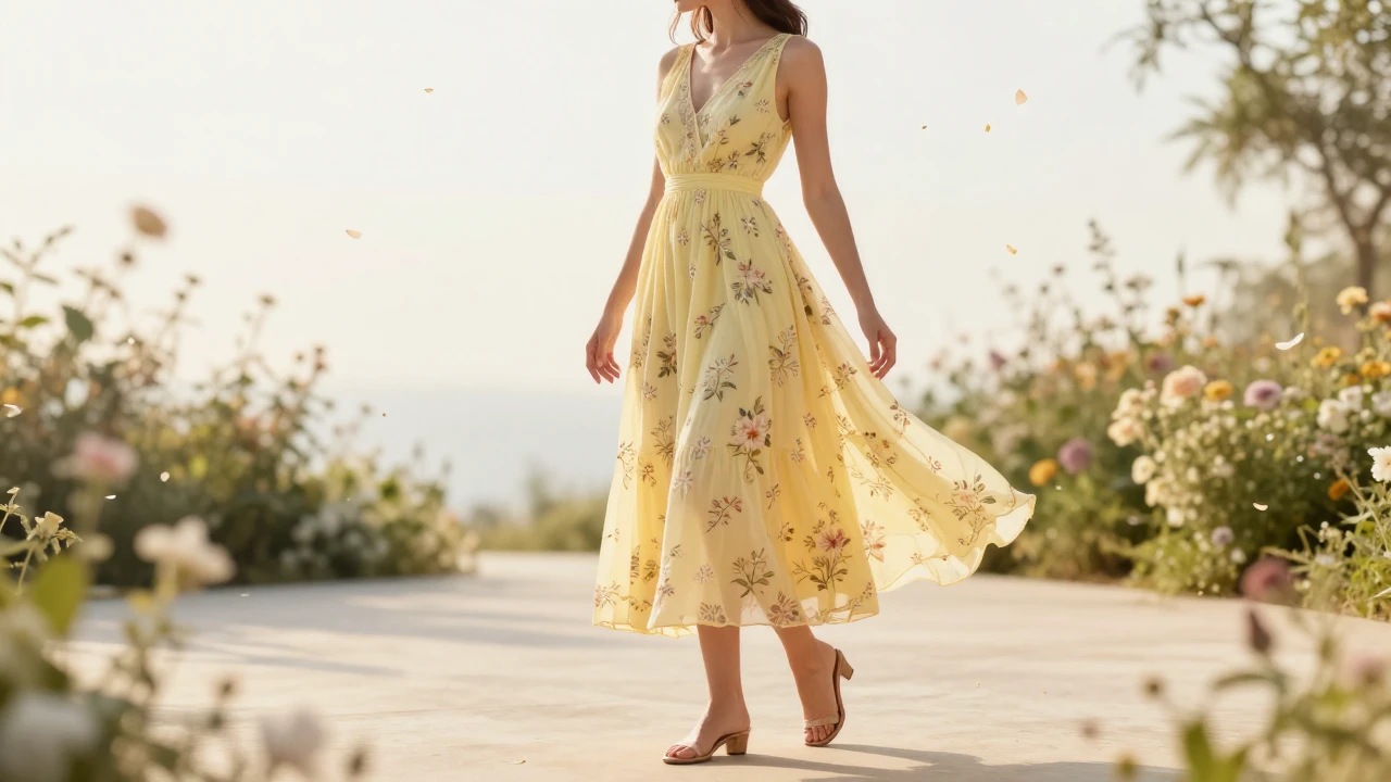 黄花纹裙适合哪些场合穿搭?