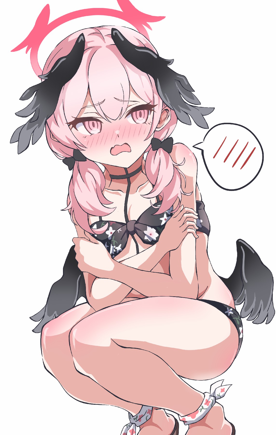 粉发小恶魔的夏日害羞瞬间