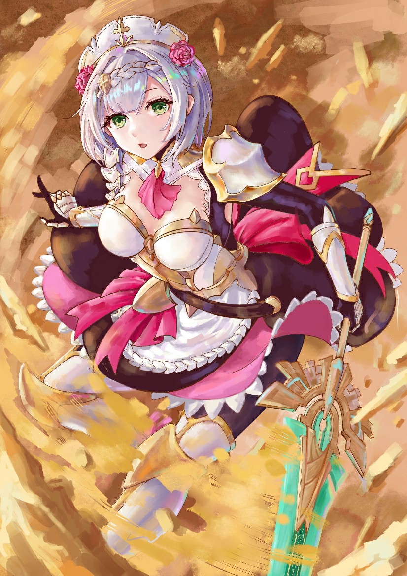 岩系女仆诺艾尔挥剑破岩尽显可靠骑士风范