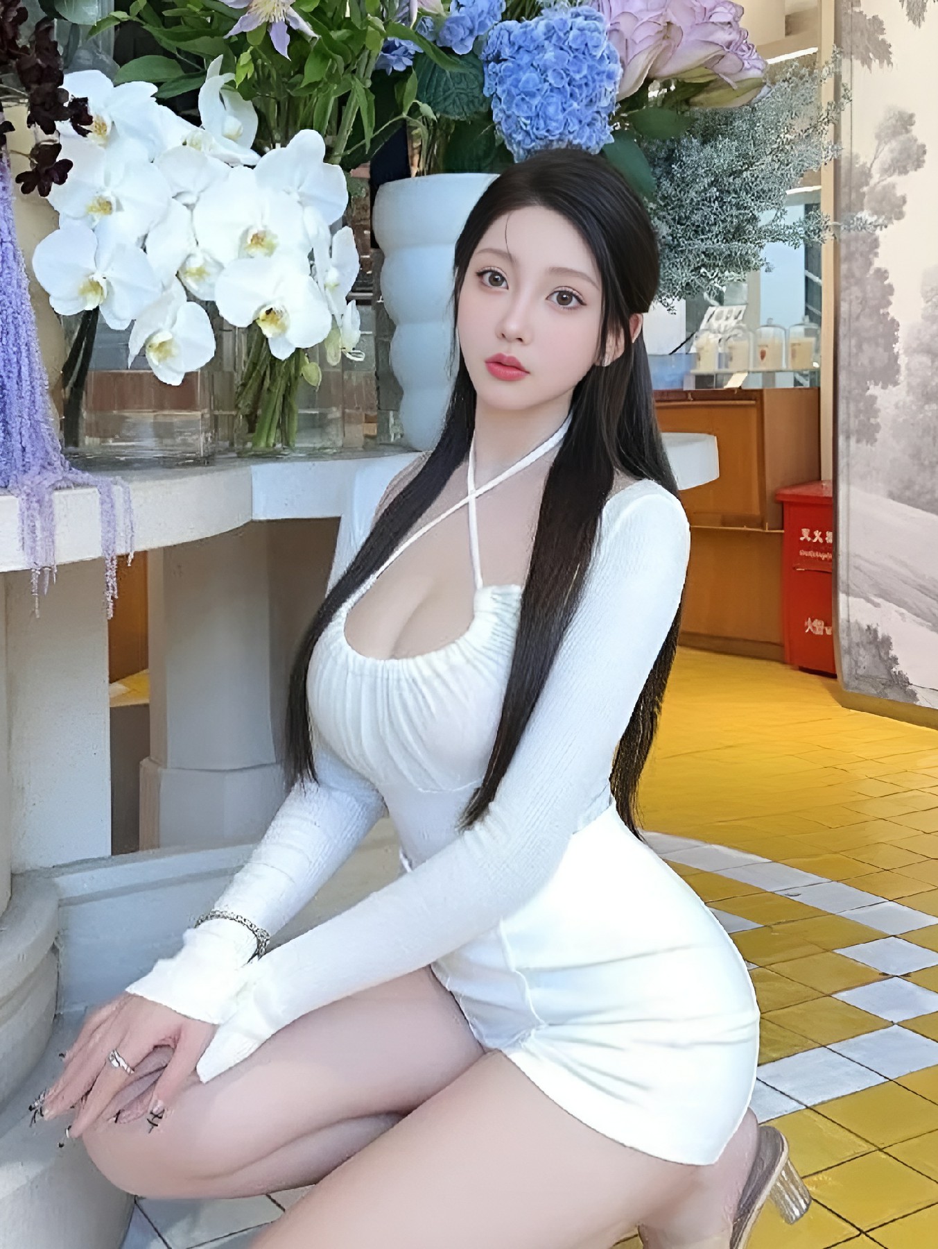 白色系美人的魅力瞬间