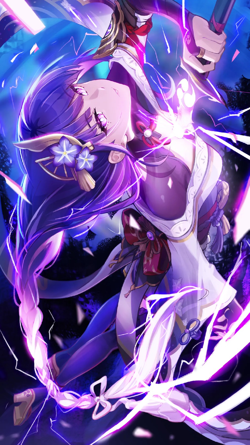 雷光电闪之间，雷电将军展露慑人飒爽英姿