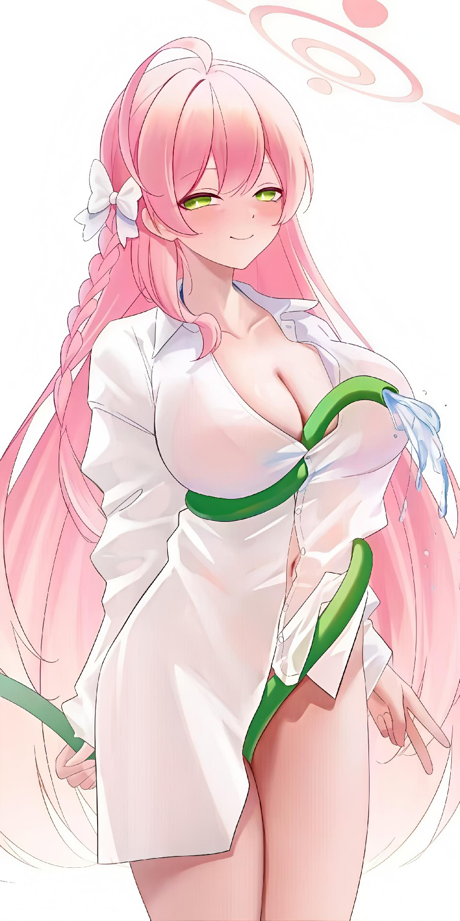 元气粉发学姐！白衬衫出水特效太绝了