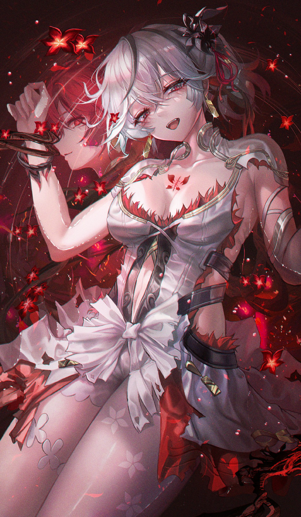 赤花缠蔓伴异影，镜流妖冶氛围感拉满