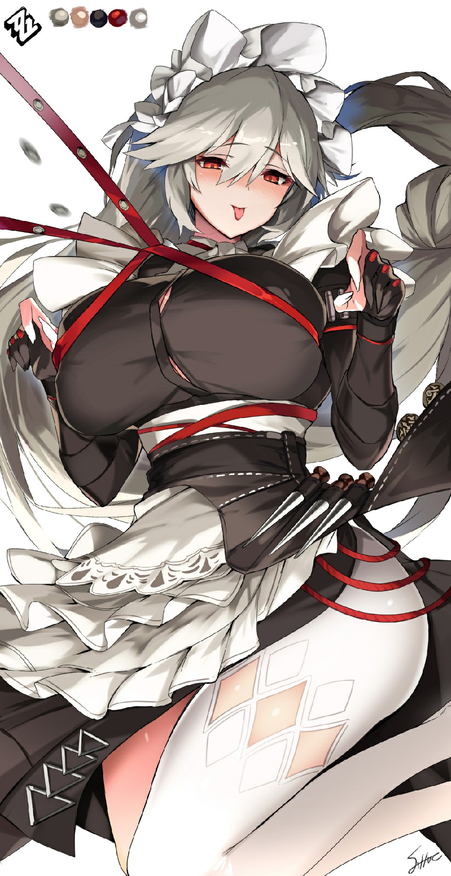 银发女仆装美少女 二次元精致人设展示