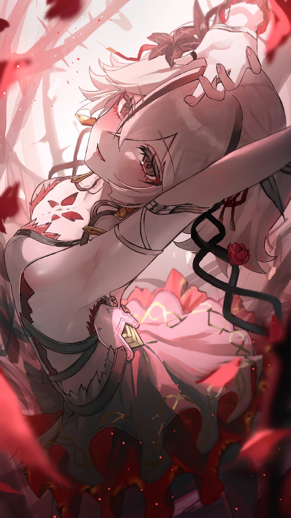 绯红荆棘丛中的蔷薇系少女