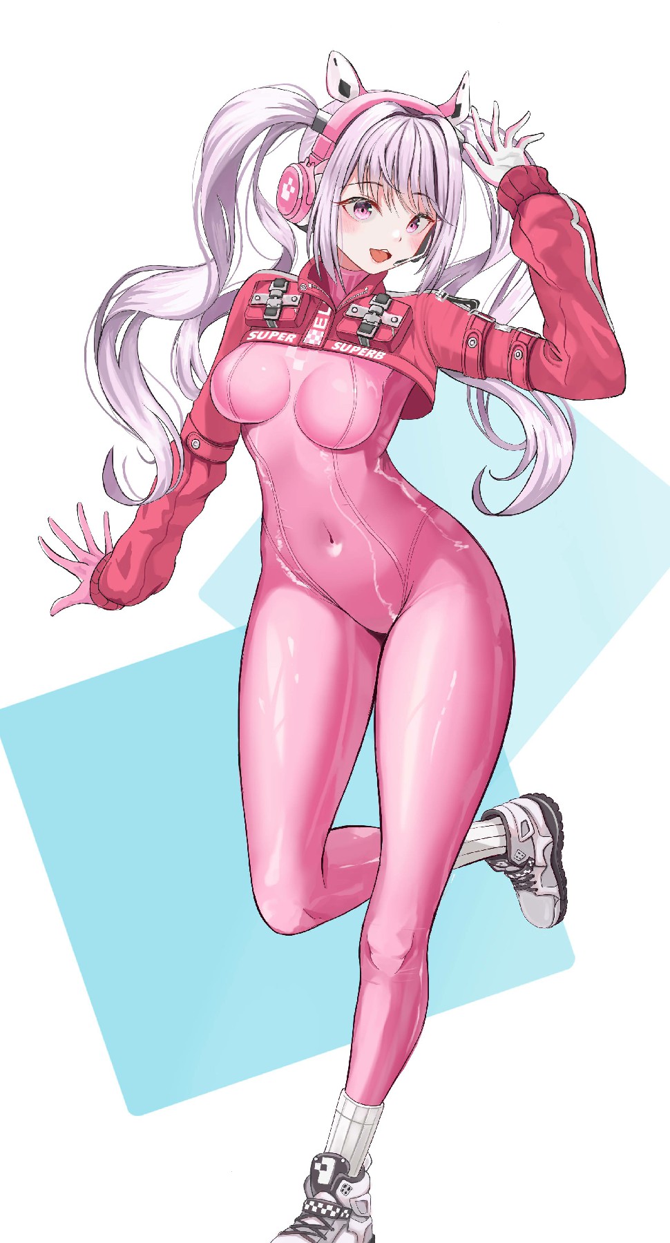 粉色赛博甜心｜猫耳耳机机能风外套超吸睛