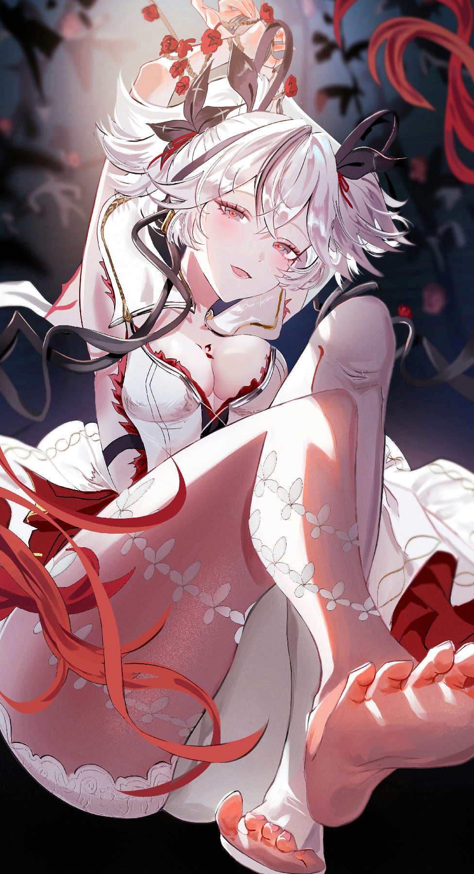 银发红玫瑰少女，氛围感拉满的穿搭