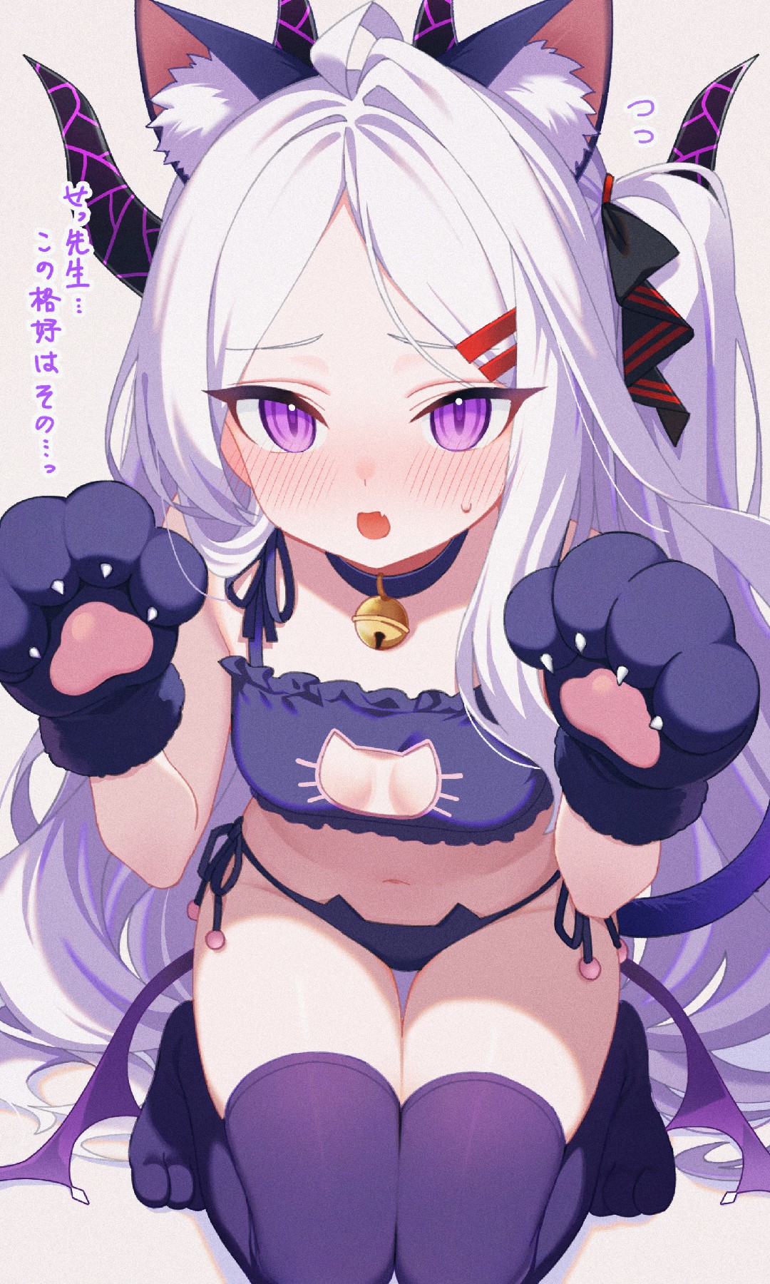 二次元猫耳娘害羞出击，甜酷感拉满！