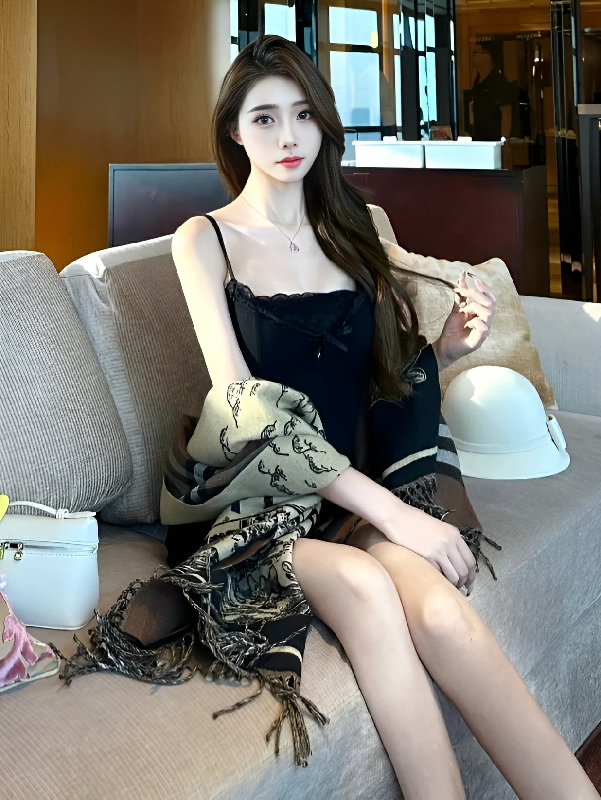 室内慵懒风穿搭｜精致吊带裙氛围感拉满