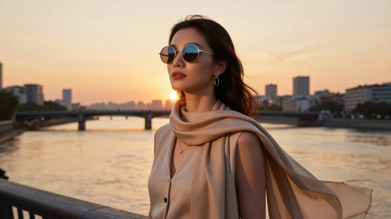 城市江边日落适合哪些配饰?