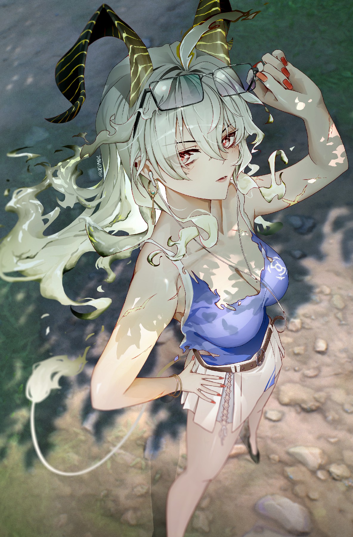 奇幻风格的清凉美少女插画