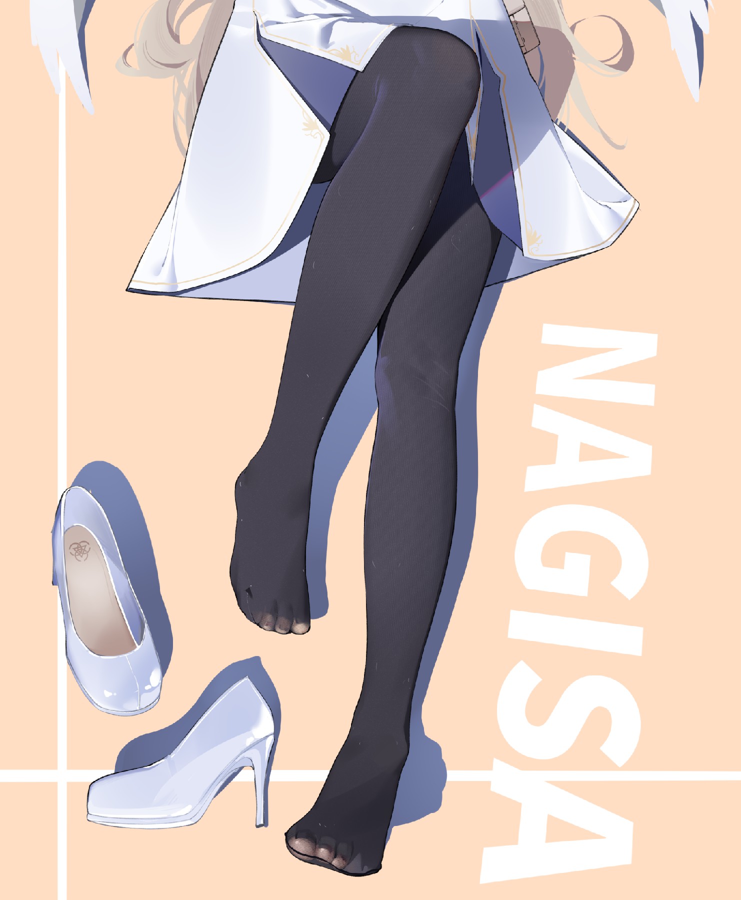 动漫风黑丝美腿+白鞋 氛围感拉满