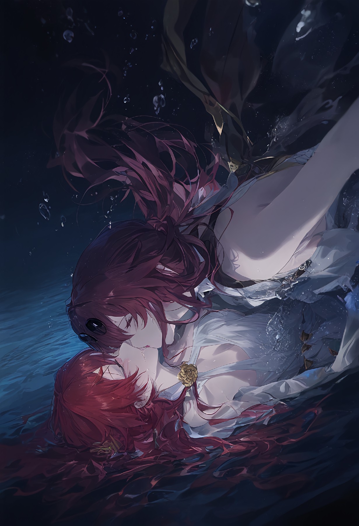 水中的梦幻亲密时刻