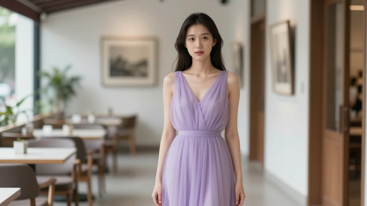 浅紫纱裙适合哪些约会场合？