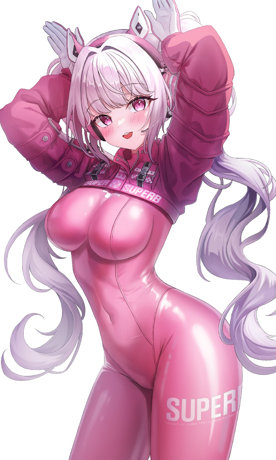 粉色赛博风美少女，活力造型超吸睛