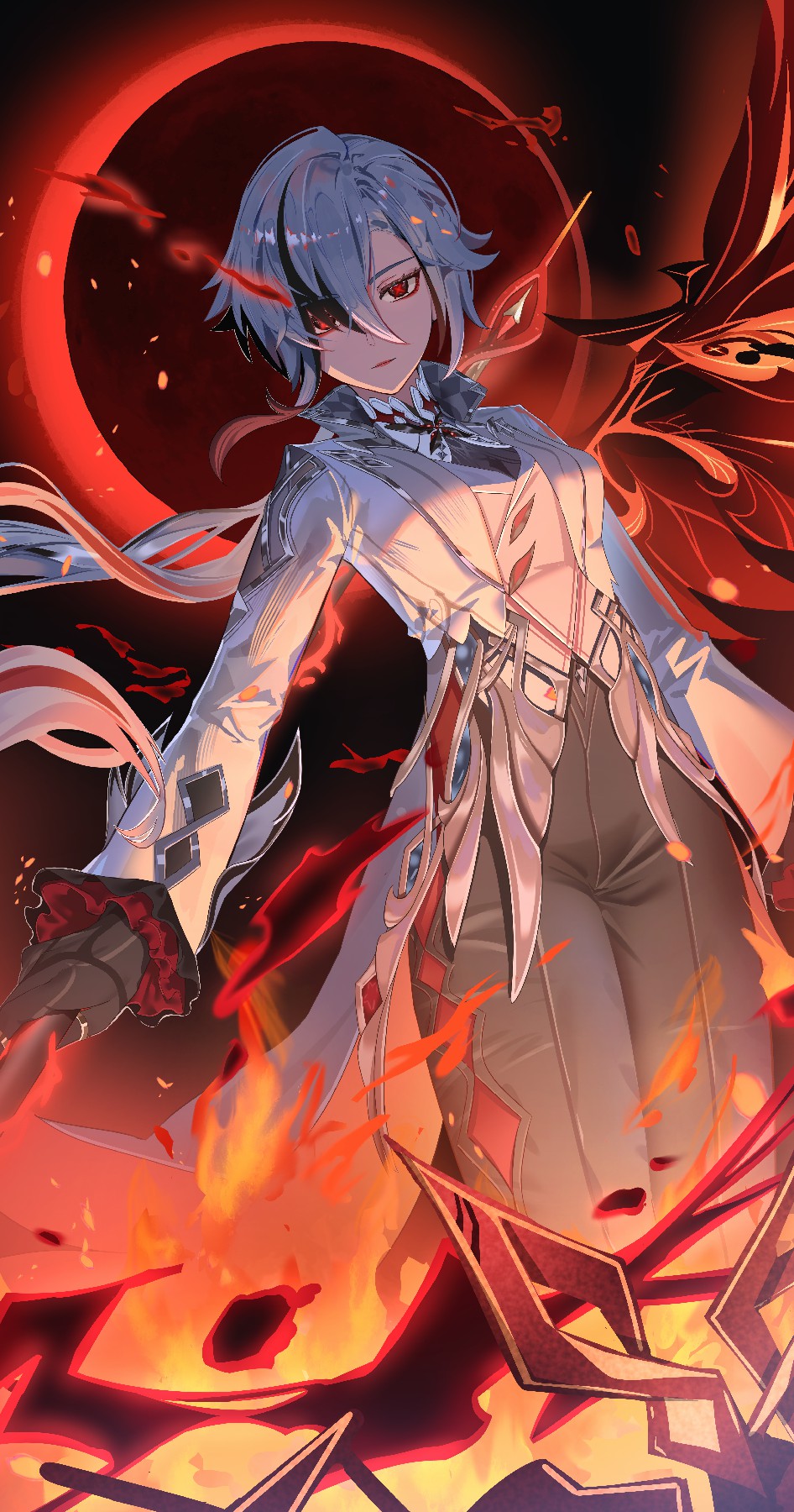 红月焚空，仆人阿蕾奇诺执火尽显凛冽气场