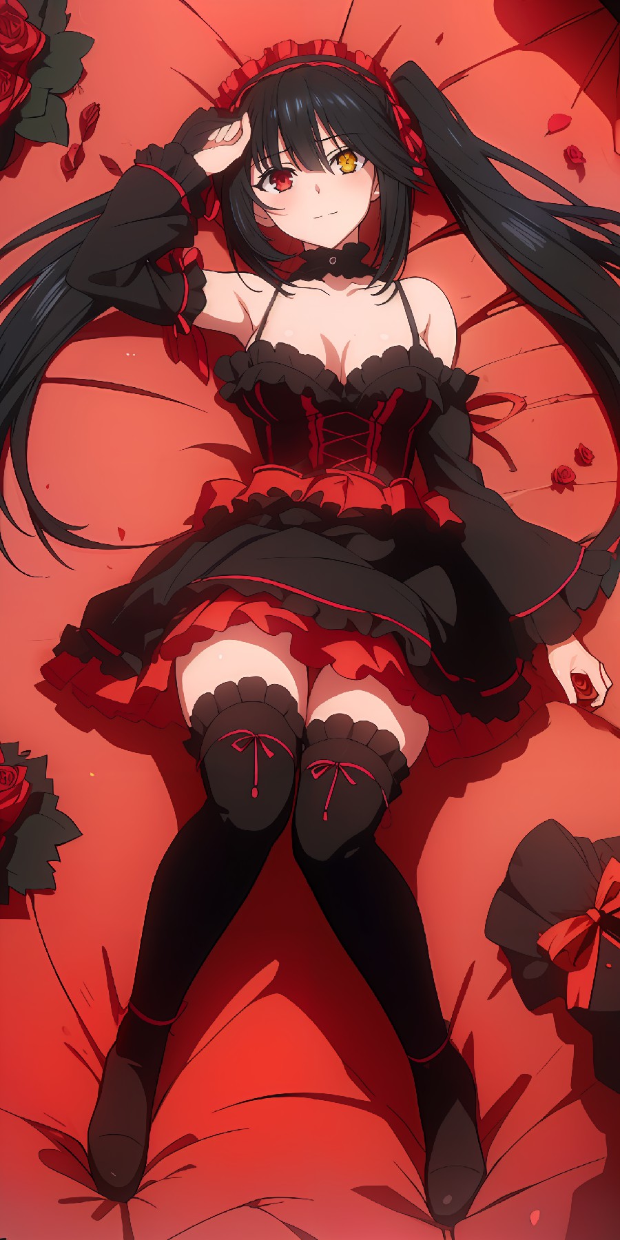 红黑哥特风时崎狂三 氛围感拉满的绝美时刻