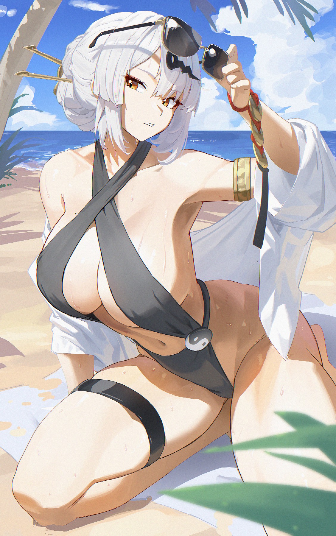 海滩比基尼辣妹｜夏日清凉诱惑瞬间