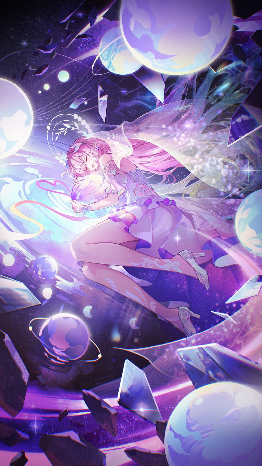 梦幻宇宙中的沉睡精灵少女