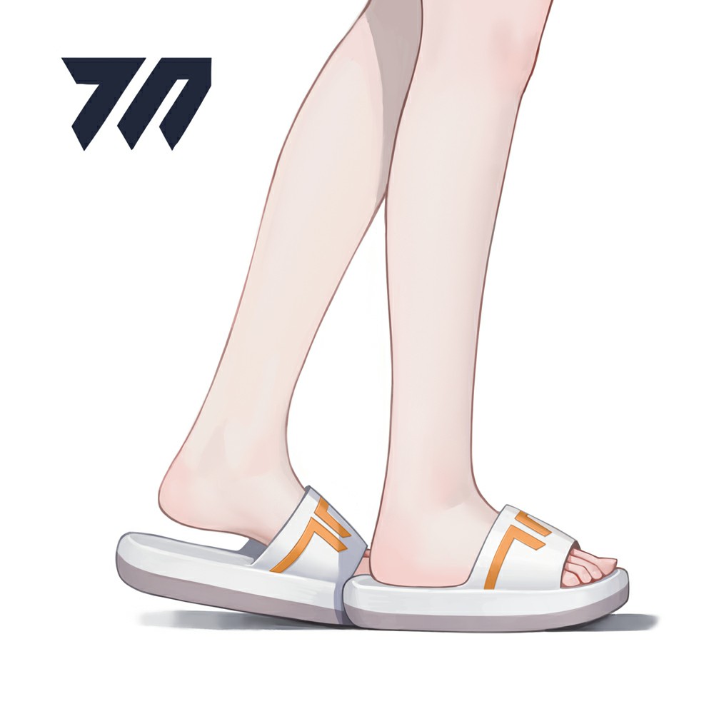 白橙卡通拖鞋｜夏日清新穿搭新宠