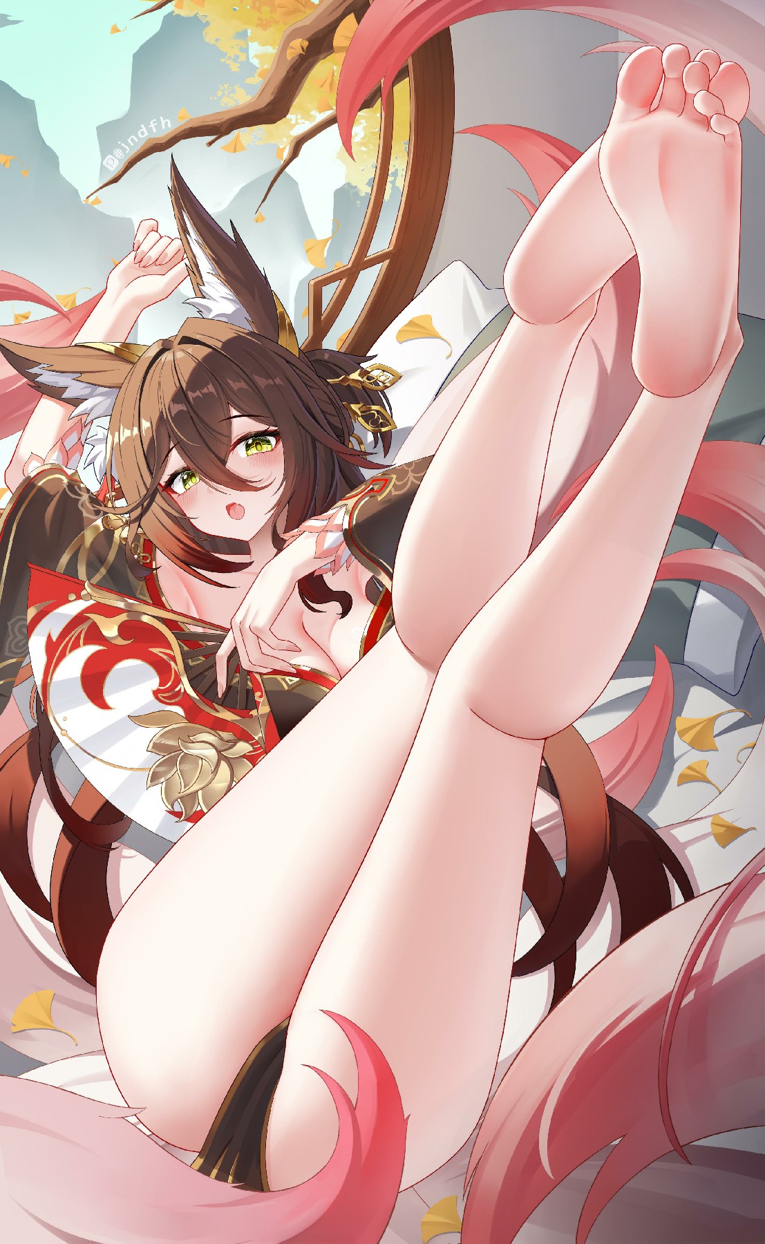 星穹铁道停云：银杏榻上的慵懒狐娘