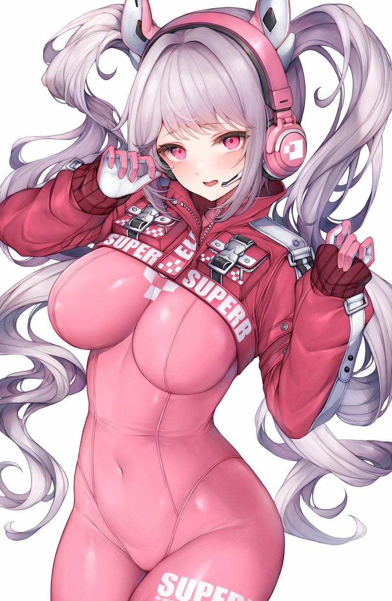 酷炫萌系二次元赛车风美少女