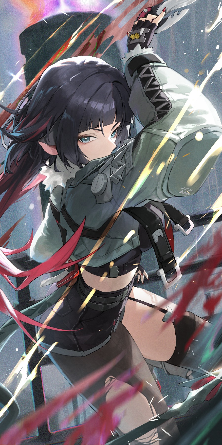 酷炫飒爽的二次元战斗少女