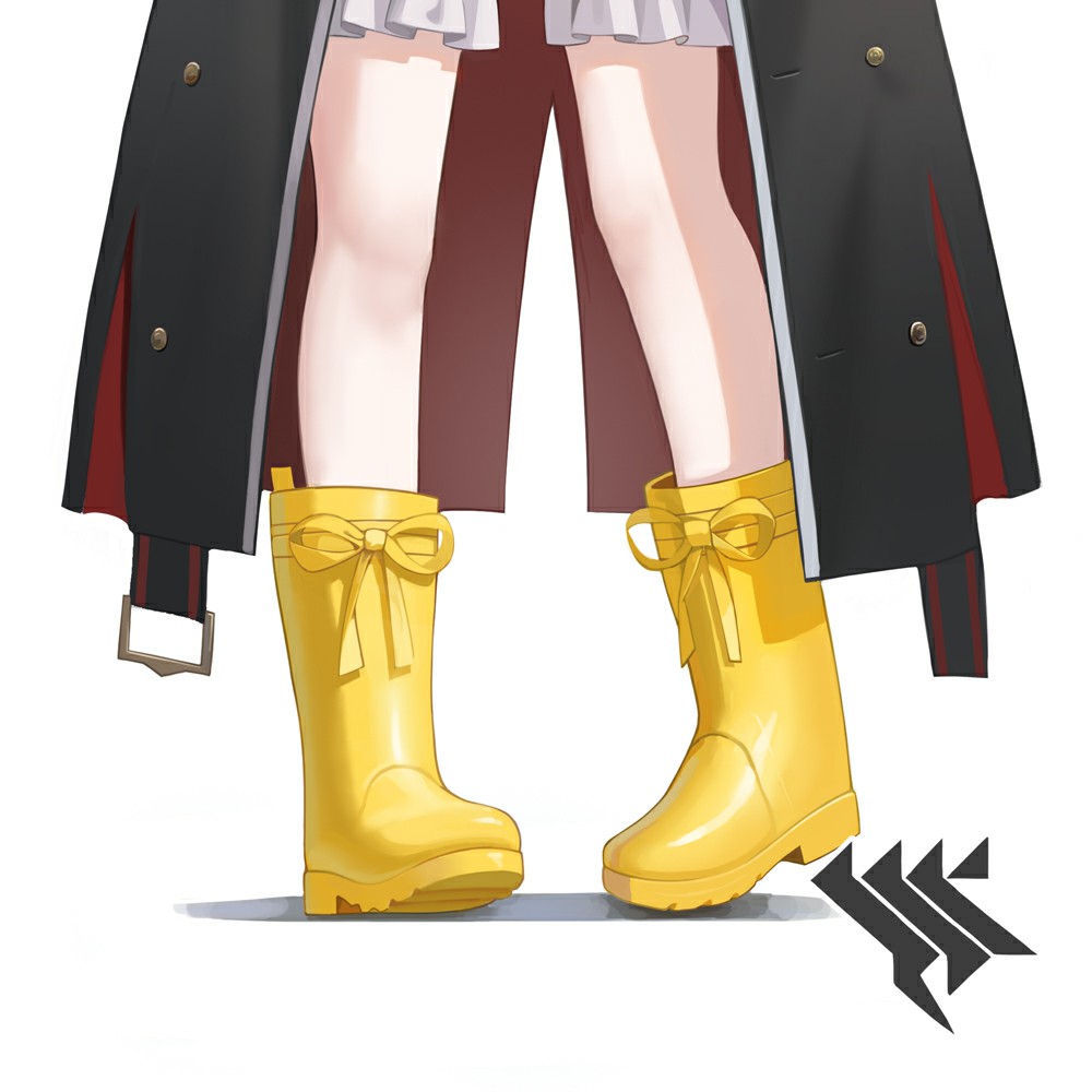 黄色蝴蝶结雨靴甜酷风穿搭分享