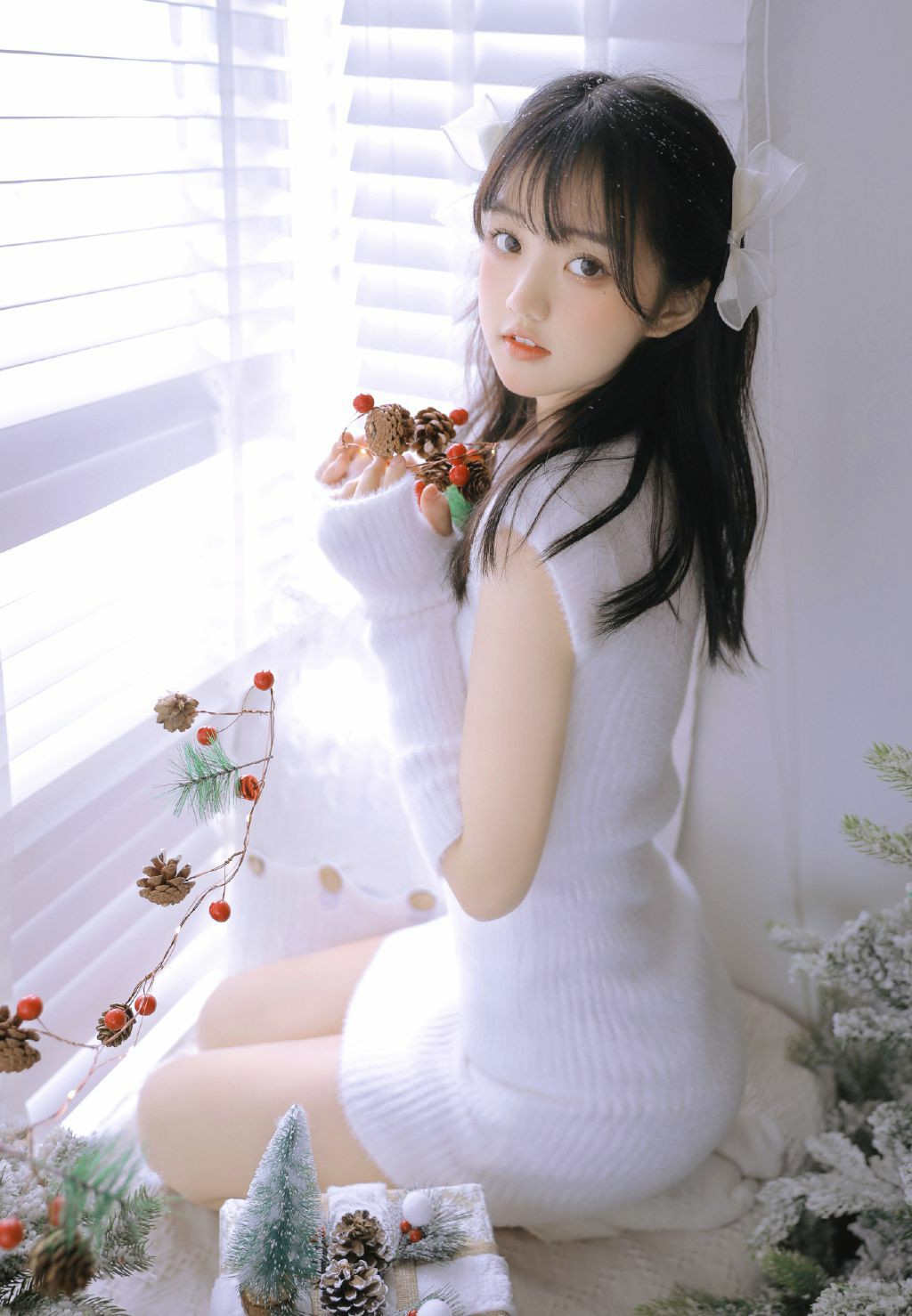 冬日圣诞氛围感｜纯白穿搭太温柔啦