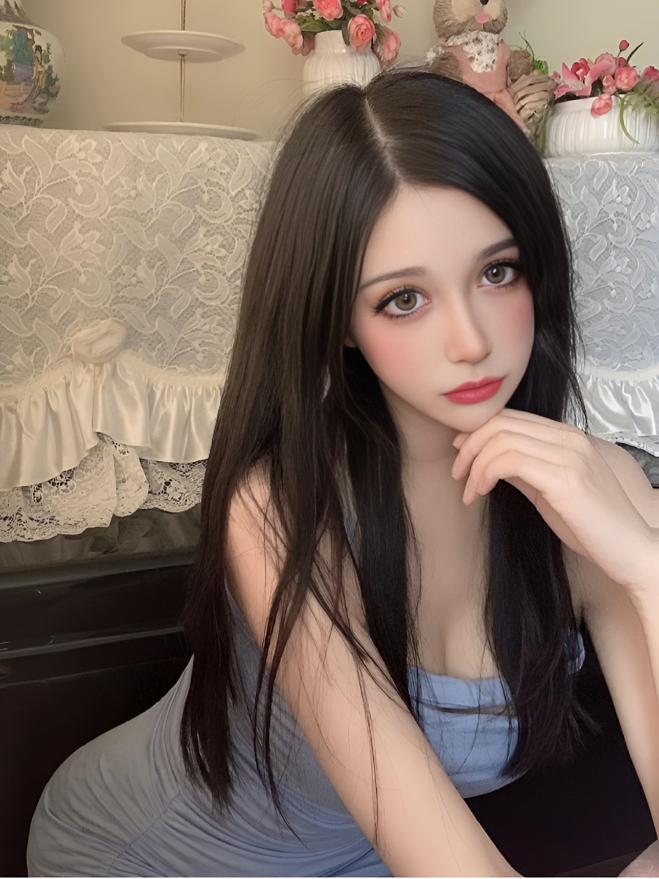 温柔氛围感美女的居家随拍