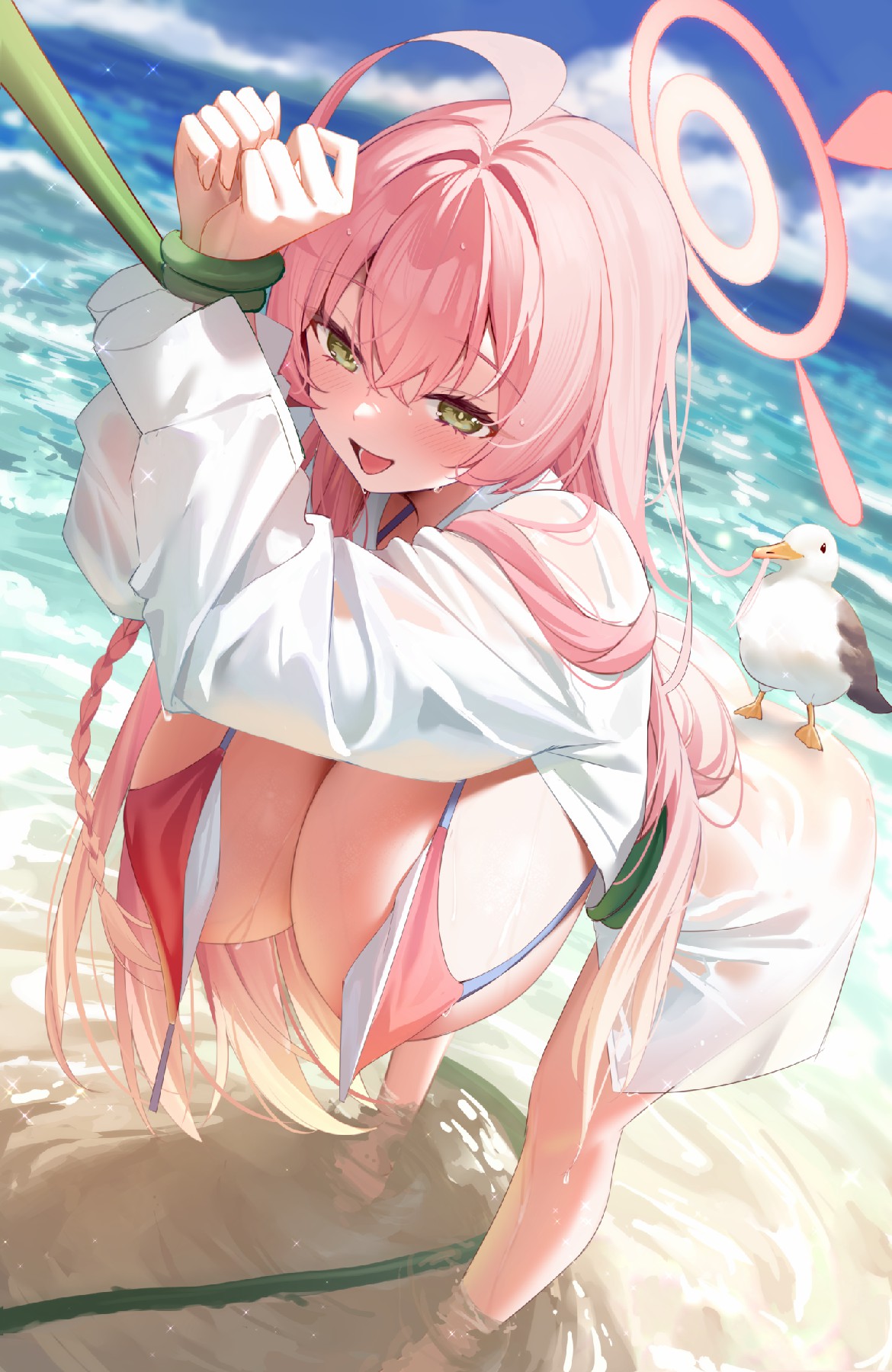 海边的元气美少女邂逅