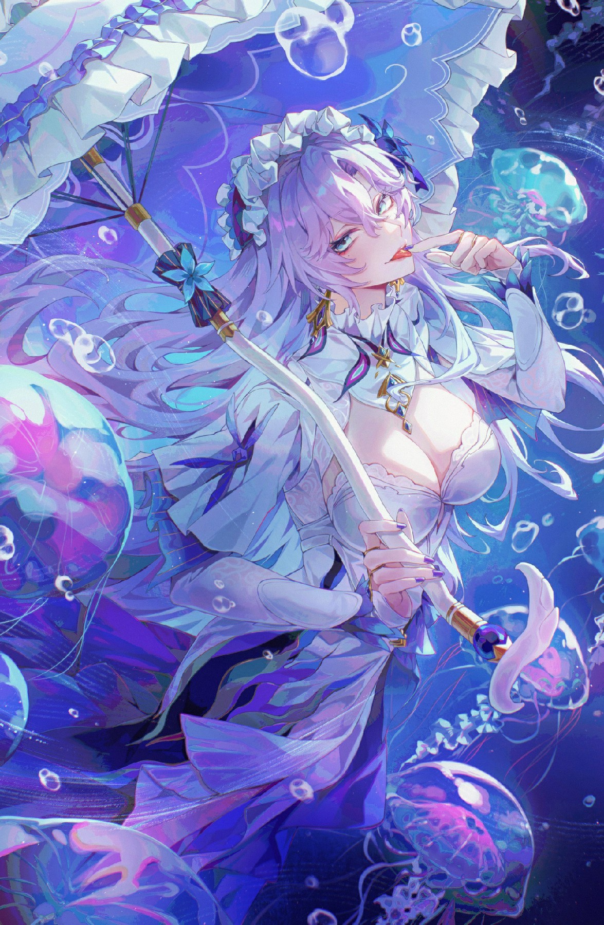 深海水母公主的梦幻伞下秘境