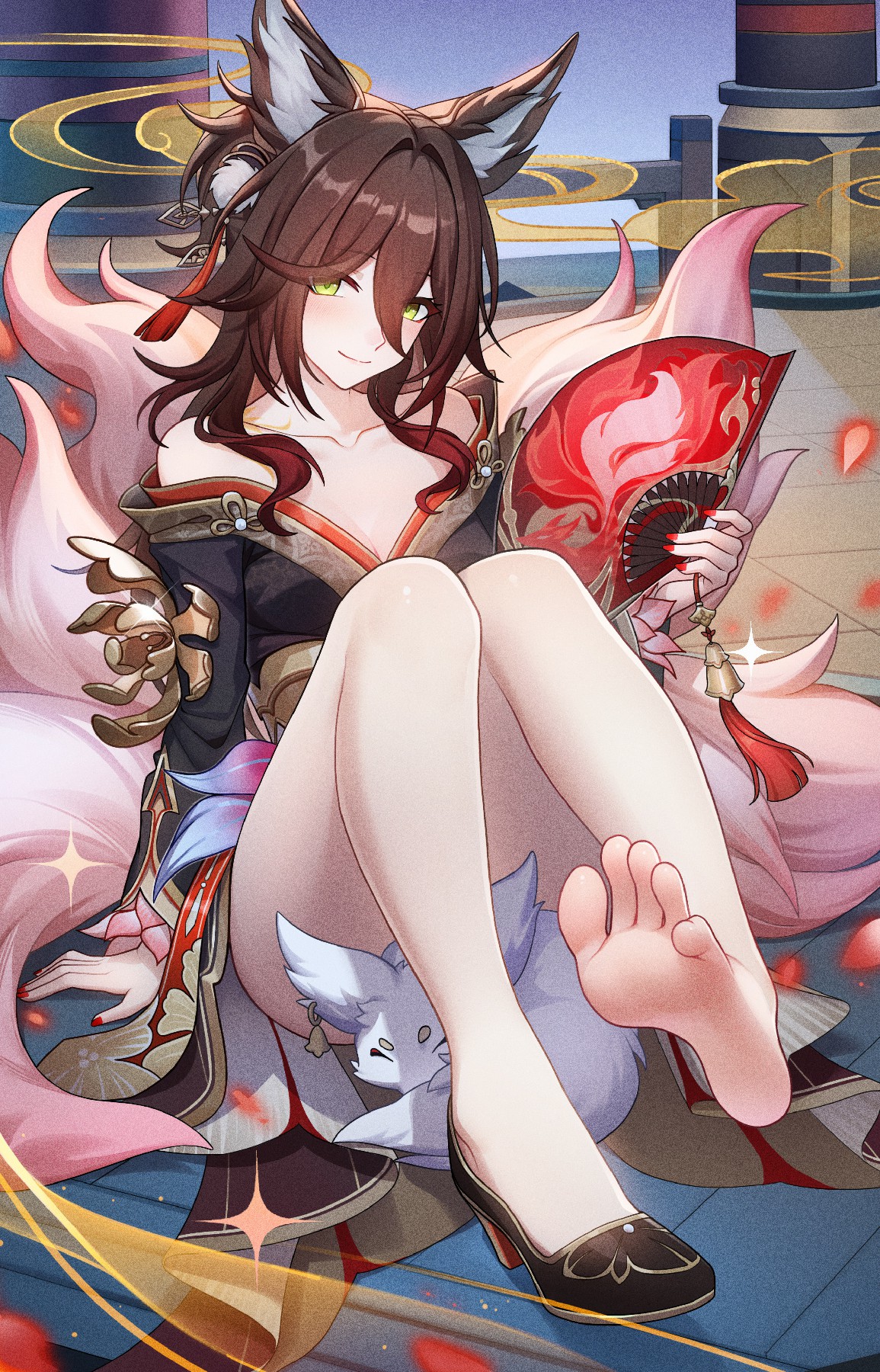 二次元狐耳美少女的华丽古风造型