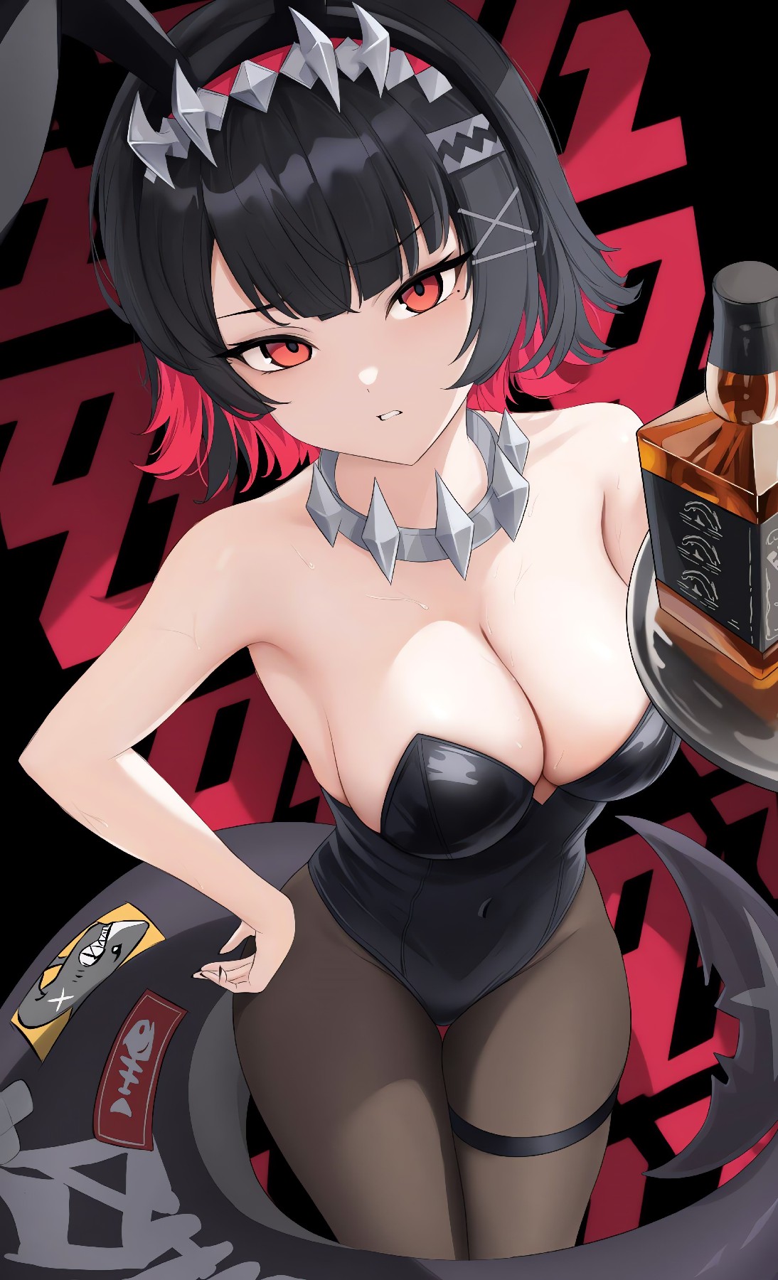 红发暗黑系兔女郎 御姐感拉满