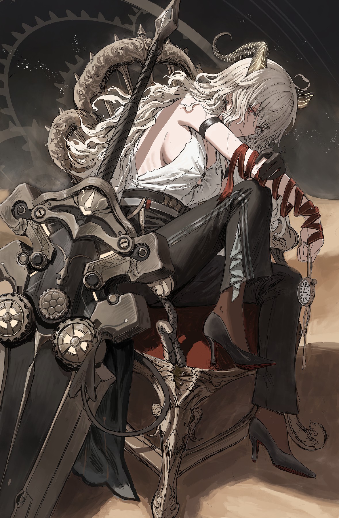 暗黑机械羊角少女，蒸汽朋克美学暴击！