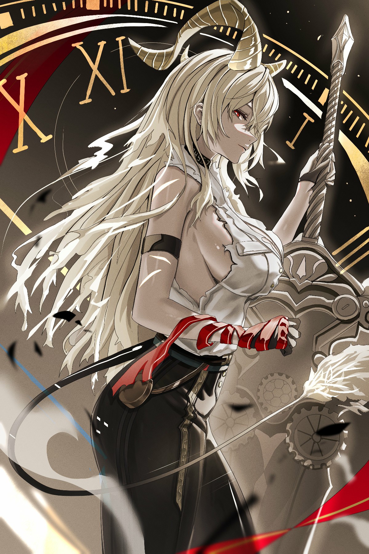 神秘持杖的奇幻女性角色