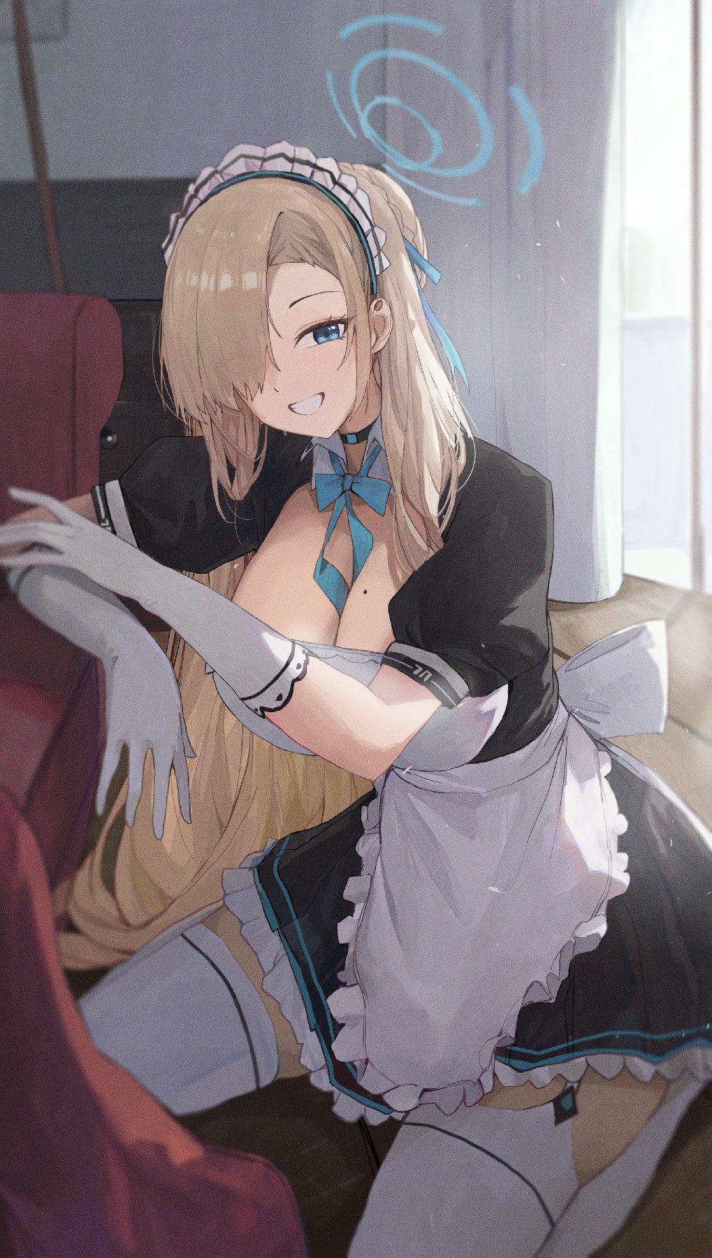 蔚蓝档案：女仆装明日奈元气笑颜超治愈