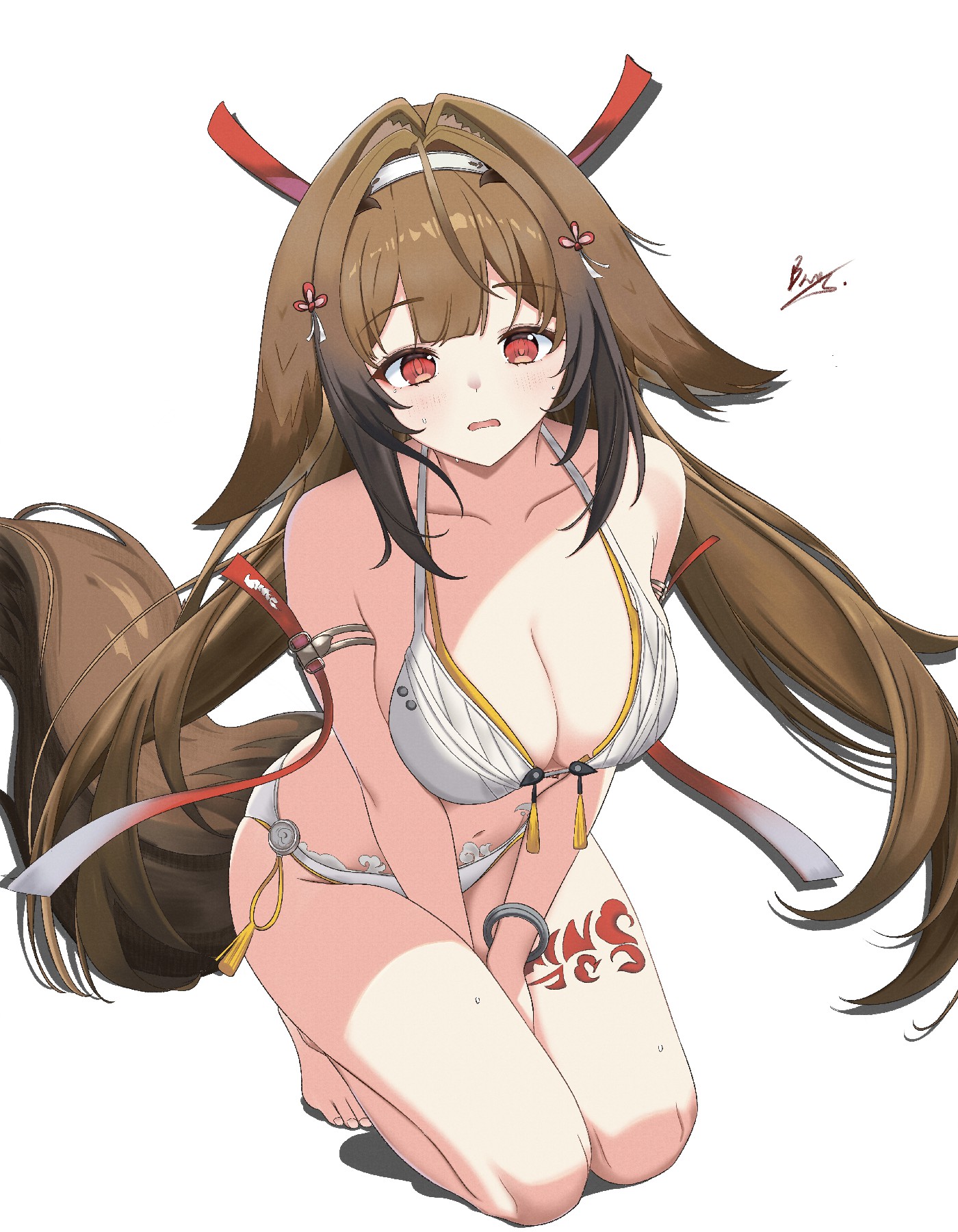 兽耳泳装美少女,夏日心动颜值暴击