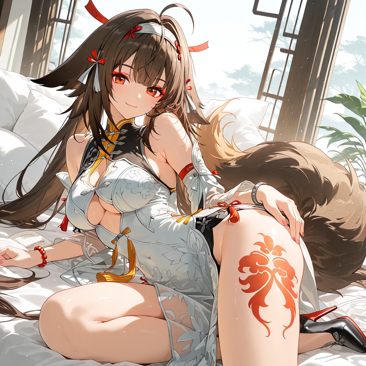 国风二次元美女的慵懒卧室时光