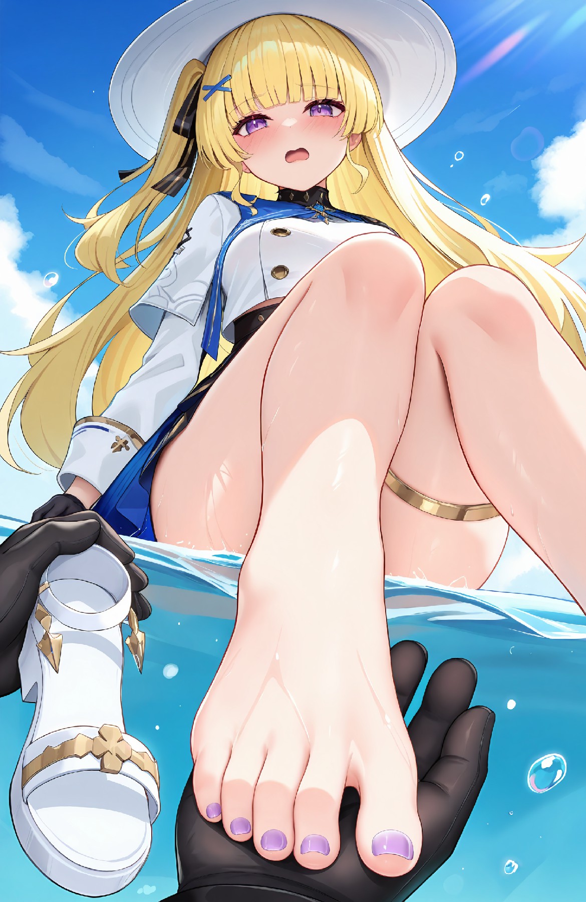 水中美少女的独特瞬间