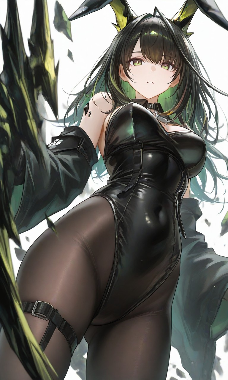 暗黑兔耳少女，酷飒性感氛围拿捏！